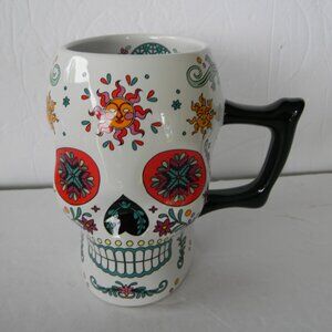 NEW Disney Parks Epcot Mexico Pavilion Skull Sugar Day Of The Dead Coffee Mug
